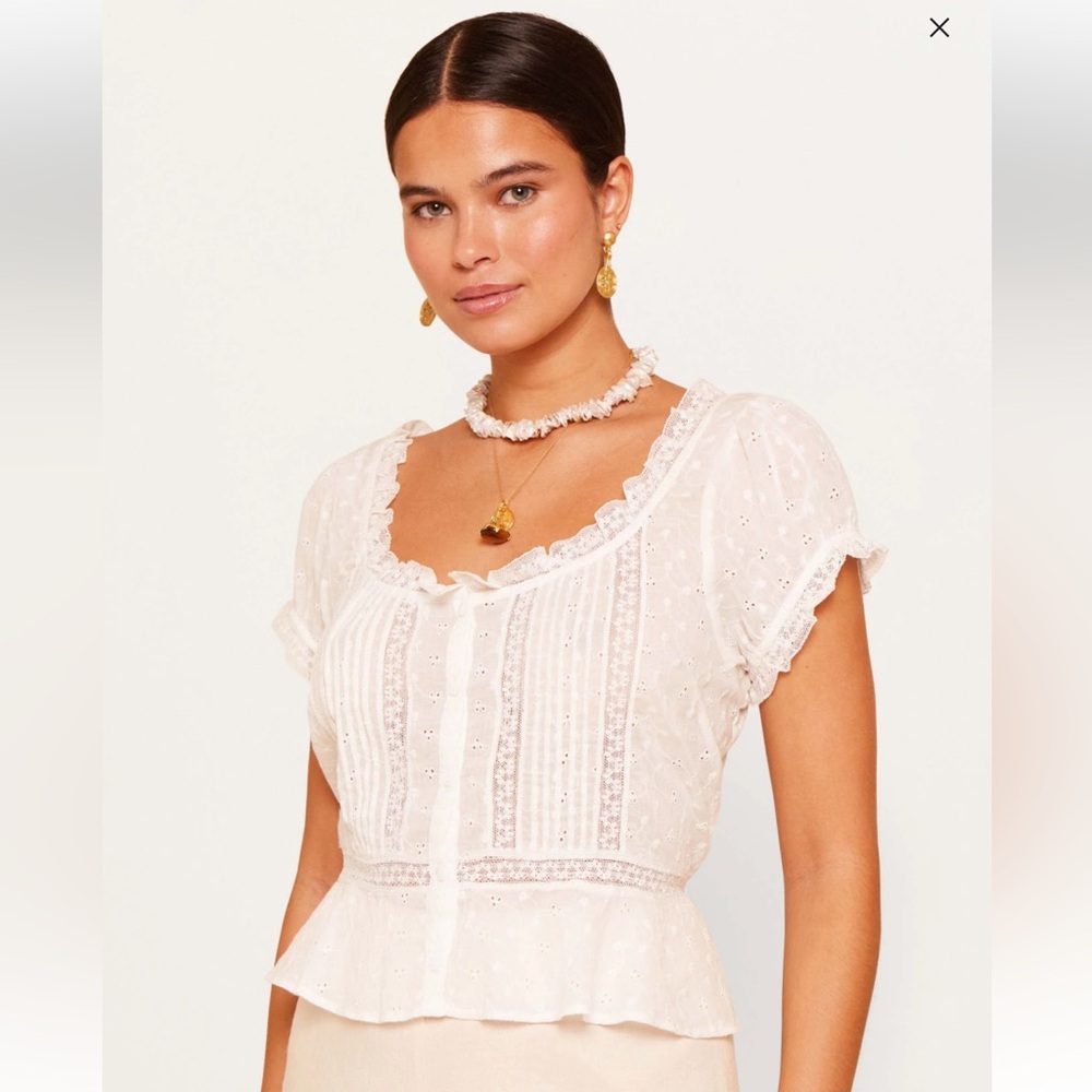 RIXO Sandi Lace Blouse - NWT